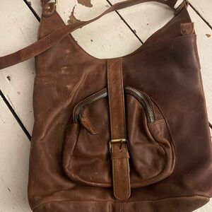 Brown Leather Shoulder Bag